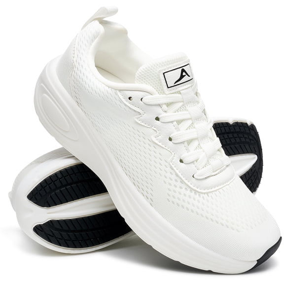 Ecetana Women's Platform Walking Shoes Lightweight Breathable Mesh Sneakers for Casual Work