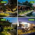 thumbnail image 3 of Solar Pathway Lights, 8 Pack Solar Light Outdoor Waterproof, Glass Stainless Steel Automatic Solar Landscape Lights for Patio, Yard, Lawn, Driveway, Walkway (Warm White)$$Tools & Hardware Other, 3 of 9