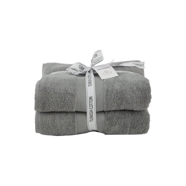Diamond Turkish Ensemble de 2 Draps de Bain Gris