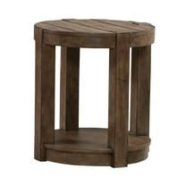Liberty Furniture Broadmore Living Room Round Chairside Table - Cobblestone Brown