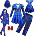 thumbnail image 2 of Disfraces de Audrey azul para niñas, disfraces de carnaval, fiesta infantil, Evie, Descendants, Mal, disfraz de Cosplay, fiesta de Halloween, disfraces para niñas de 3 a 12 años, 2 of 5