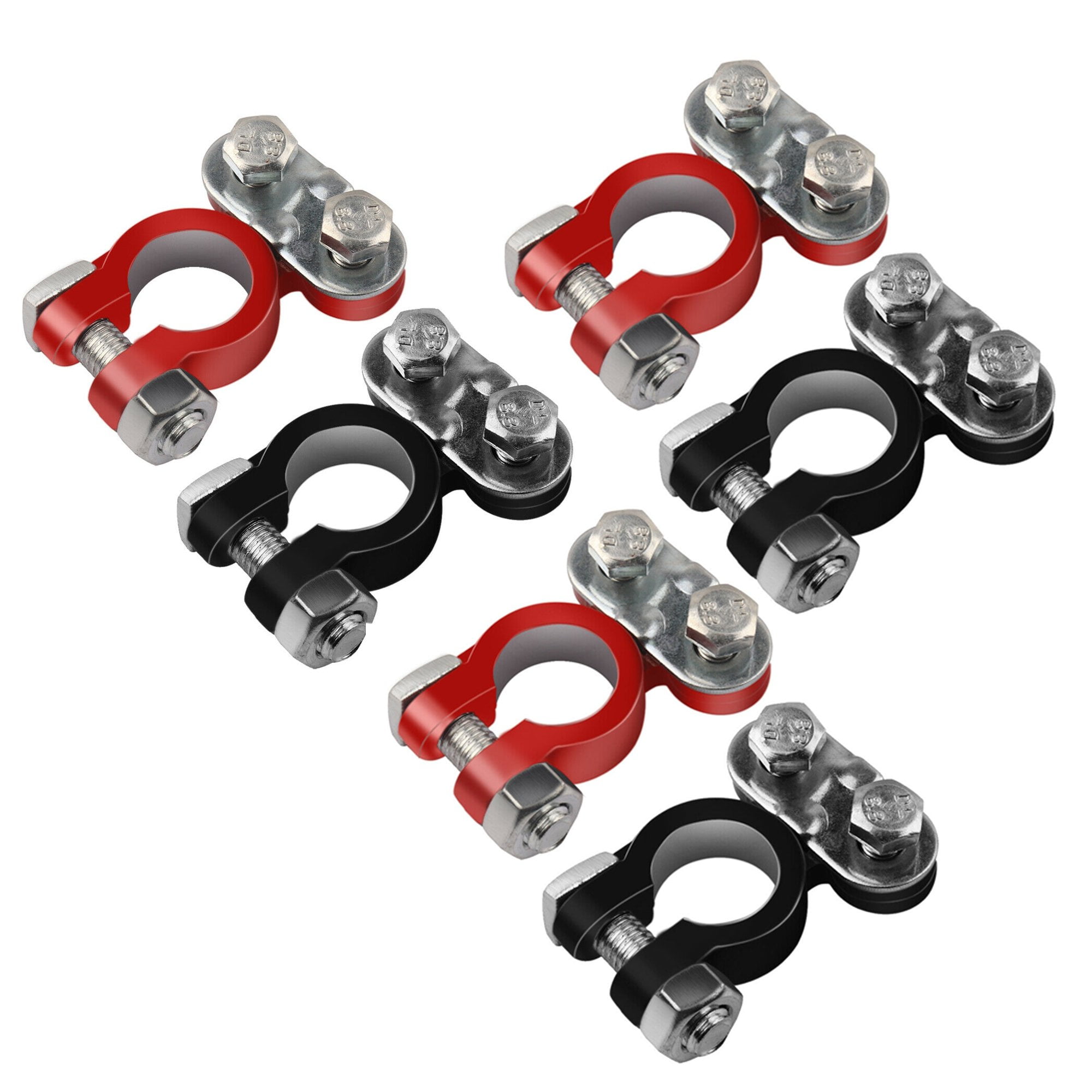 Wideskall 3 Pairs Universal Negative & Positive Battery Cable Terminals Clamps Set
