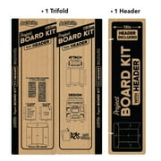 ArtSkills 36 x 48 White Tri-Fold Display Board Kit with Header, Stickers & Paper for School & Office Projects