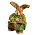 thumbnail image 3 of Estatuilla de conejo de Pascua, estatua de conejo, decoración de jardín, adorno de mesa, decoración de Pascua, escultura tejida para balcón, patio Estilo B, 3 of 8