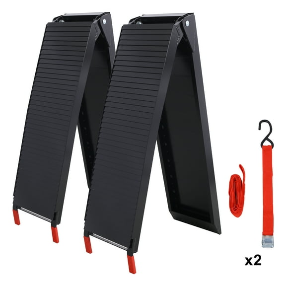 Truck Ramps 80x12 Portable Loading Ramps 1500 LBS Capacity Aluminum Folding Ramps for ATVs Snowblowers Lawn Mowers UTVs Bikes 2PCS Black