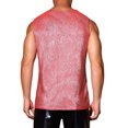 thumbnail image 3 of INSPIRE CHIC Holographic Tank Top for Men's Shiny Sleeveless T-Shirt Disco Party Metallic Vest M Red Silver, 3 of 6