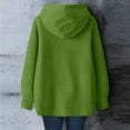 thumbnail image 5 of Women's Christmas Print Loose Casual Long Sleeve Hooded Sweatshirt, Festive Fall Winter Wear with Comfortable Fit and Holiday Design for Seasonal Activities,Green,XL, 5 of 7