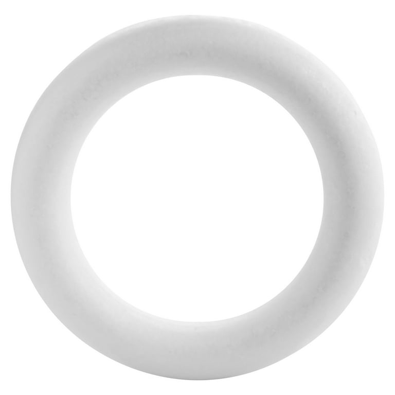 10pcs Christmas Foam Polystyrene Foam Ring Round Garland Model White Xmas