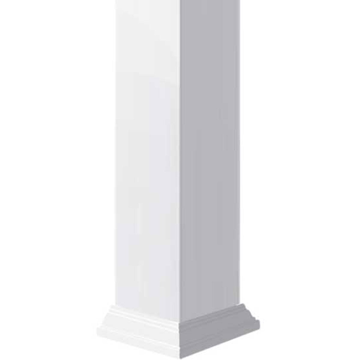 Ekena Millwork 08"W x 04'H Craftsman Classic Square Non-Tapered, Smooth Column, Crown Capital & Crown Base