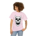 thumbnail image 3 of Halloween Horned Devil Monster Skull Unisex Cotton Short Sleeve T-Shirt, 3 of 4