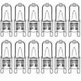 thumbnail image 1 of 12pack G9 Halogen Bulbs 33w 230v 2800k Warm White 380lm Clear Capsule Halogen Bulbs Dimmable No Flash No Flicker, 1 of 4