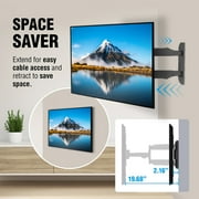 ELG Full Motion TV Wall Mount Bracket for 26–75 in TVs, Tilt and Swivel, VESA 100x100 to 400x400