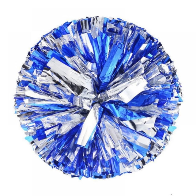 Lot de 2 Pompons de Cheerleading à Double Trou avec Poignée pour Sports d'Équipe, Danse, Encouragement, Enfants, Adultes