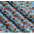 thumbnail image 3 of Soimoi Blue Cotton Voile Fabric Artistic Flower Mandala Print Fabric by Yard 42 Inch Wide, 3 of 7