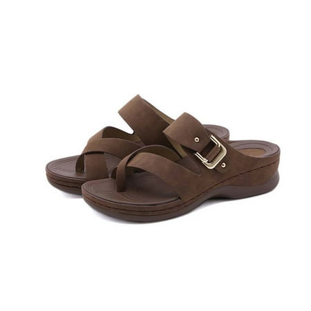 

Frostluinai Savings Clearance 2023 Sandals Women Women s Cushionaire Luna Cork footbed Sandal Comfort Platform Sandals gift on clearance