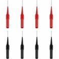 thumbnail image 1 of Sonda de prueba de 8 piezas, cables de prueba de multímetro de acero inoxidable, sondas de prueba, cable probador multifunción para multímetros, laboratorios de electricistas (rojo y negro), 1 of 5