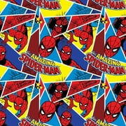 Marvel Cotton Flannel Amazing Spiderman Flannel Fabric, per Yard