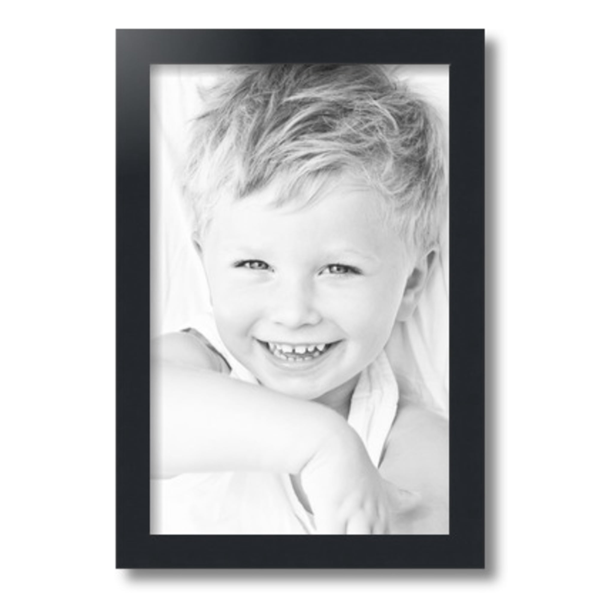 ArtToFrames 11" x 17" Black Picture Frame, 11x17 inch Black MDF Poster Frame (WOM-3926)