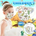 thumbnail image 2 of Máscara infantil HUOGUO Desechable de 3 capas Meltblown, 20 unidades, 2 of 3