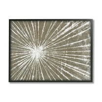 Stupell Industries Industrial Distressed Line Burst White Brown Black Framed by Studio W