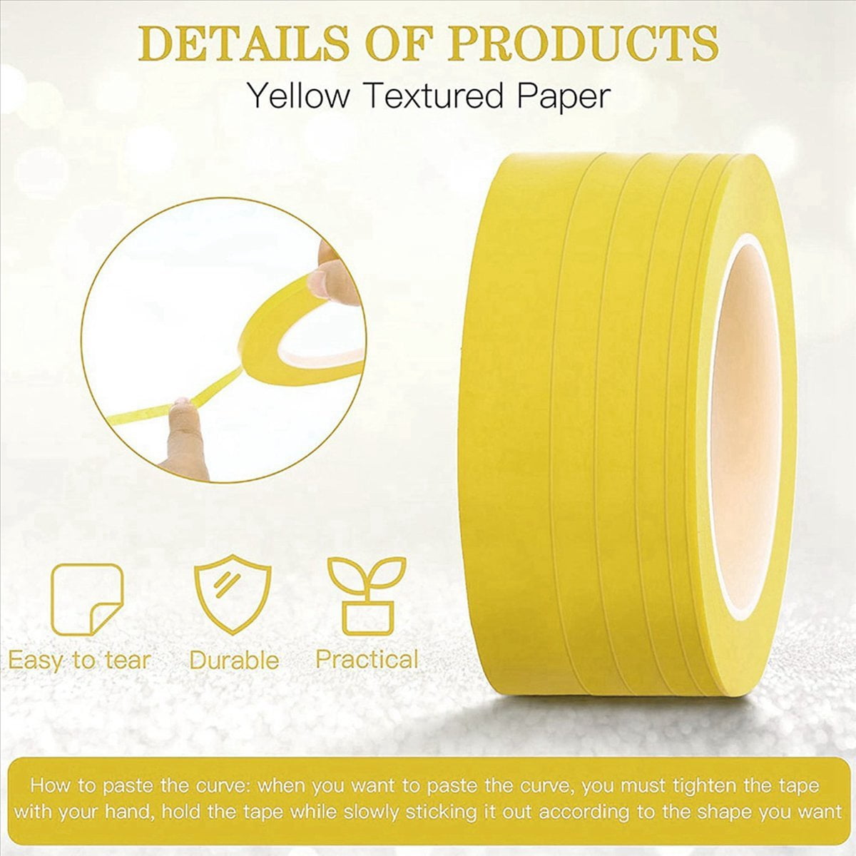 30 Rolls Fine Line Tape 1/16,7/10,1/8,1/4,1/2,3/4 Inch X 55Yard, Fineline Masking Tape, Painters Automotive Masking Tape