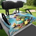 thumbnail image 5 of Yuyamidu Summer Turtle Golf Cart Seat Covers with Storage Pockets Soft Polyester Fabric, Universal Fit for 2-Seat Golf Carts, Easy to Install and Remove, Outdoor Golfing, 5 of 8