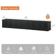 thumbnail image 3 of WAMPAT Floating TV Stand for 80" TVs, Wall Mounted TV Shelf with 3 Fluted Flip-Down Doors, Floating Shelf for Living Room, Bedroom, 70 inch, Black, 3 of 7