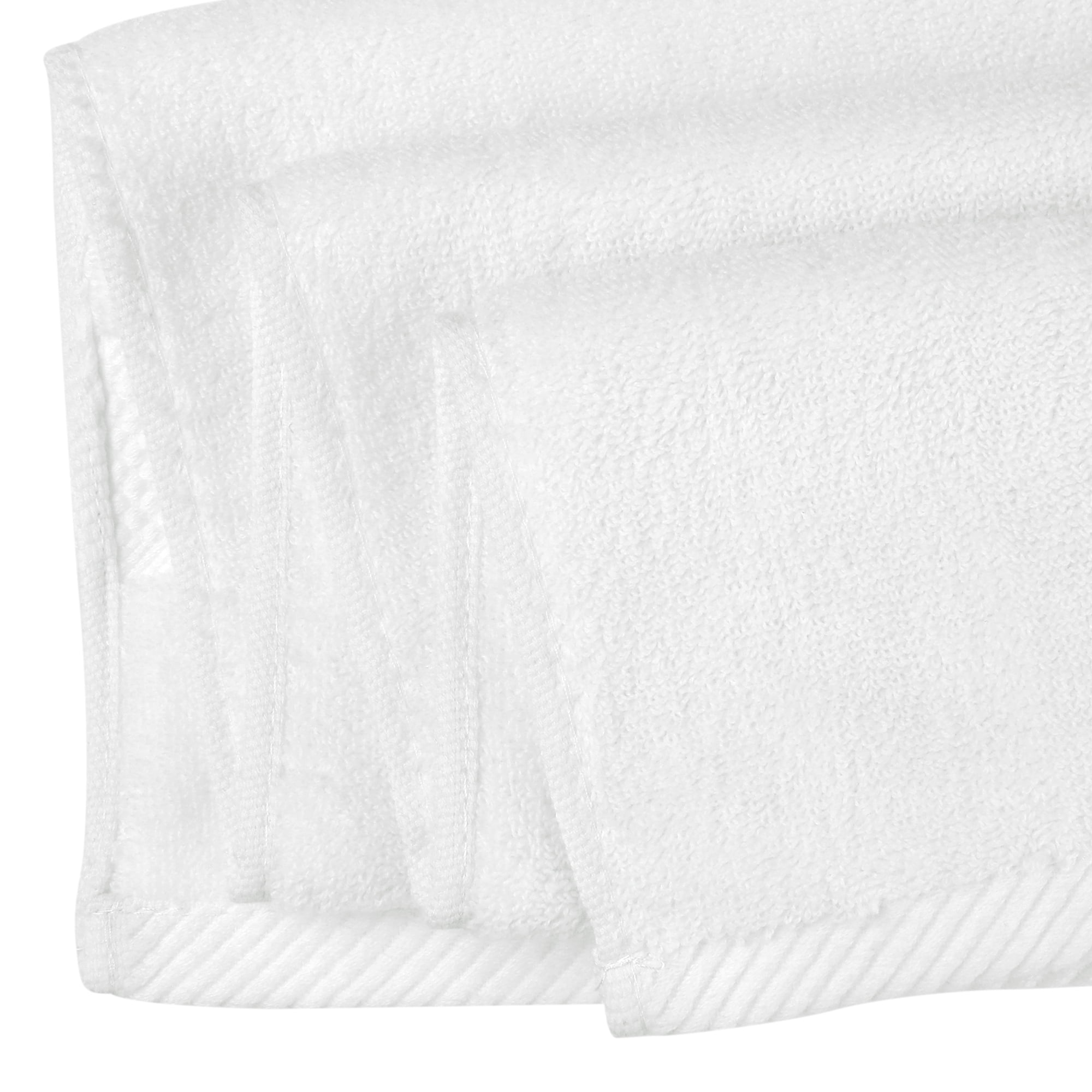 REGALWOVEN 100% Cotton Hand Towels 14" x 30", Lightweight, Soft, Absorbent Washcloths Set for Home Bathroom Hotel White 4pk