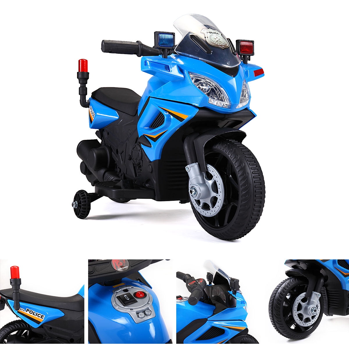 Kepooman 6V Electric Ride On Motorcycle for Kids, Battery Powered Ride-on Toy for Boys Girls, 4 Wheels, Gifts, Blue Kepooman 6V Electric Ride On Motorcycle for Kids, Battery Powered Ride-on Toy for Boys Girls, 4 Wheels, Gifts, Blue