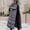Gray, variant on Jesvior Women'S Long Down Jacket with Hood Winter Casual Thick Warm Coat Turndown Collar Long Sleeve Solid Puffer Jacket for Daily Wear