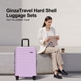 thumbnail image 2 of GinzaTravel 3 Piece Hradside Expandable  Luggage Sets,ABS Hard Shell Suitcase with Wheels,Lilac purple, 2 of 11