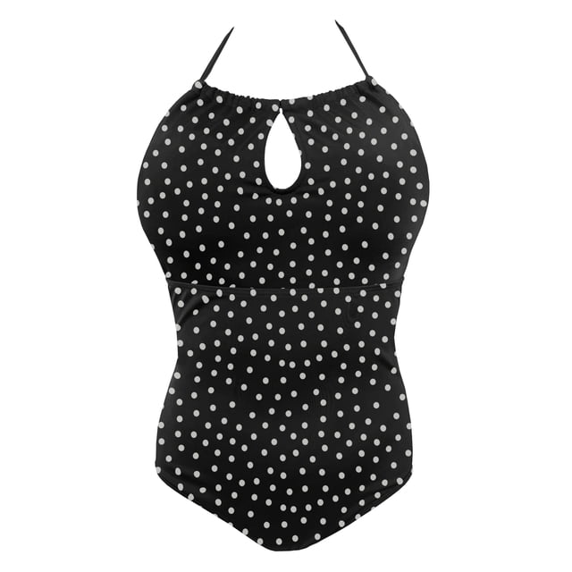 Traje de Baño Op para Mujer con Amarre Halter Negro Talla EG