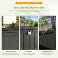 thumbnail image 4 of Patiowell 260 Gallon Deck Box, Waterproof Extra-Large Outdoor Lockable Storage Box with Divider for Patio Furniture and Garden Tools, Black, 4 of 9
