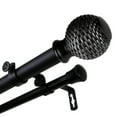 thumbnail image 4 of Domovina Seeta 1" Double Curtain Rod-Color:Black,Size:48-84", 4 of 4
