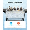 thumbnail image 5 of VEVOR 80QT Rolling Ice Chest,Holds up to 50 Bottles / 110 Cans,Portable Patio Party Bar Drink Cooler Cart with Bottom Shelf & Foldable Side Shelves, Beverage Pool with Swivel Wheels & Bottle Opener, 5 of 9