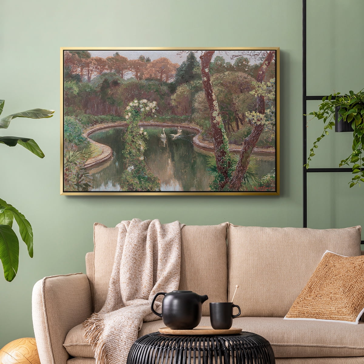 Vintage Landscape-CCCLXXII By Wexford Home Framed in Gold Wood Gallery Wrapped Canvas 17 in. x 25 in.