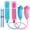 BluePink, variant on 2 Pack Motion Sensor Remote Game Controllers with Nunchuck, Built-In Motion Sensor, Designed for Wii & Wii U Game Consoles, Black