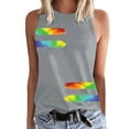 thumbnail image 2 of Tittly Vest for Women Tank Tops Tank Tops For Women Crew Neck Sleeveless Tie Dye Shirt Casual Summer Solid Color Vest Tops for Women Womens Tops Grey M, 2 of 4