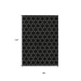 thumbnail image 3 of HomeRoots 613545 8 x 10 ft. Black & White Geometric Washable Indoor & Outdoor Rectangle Area Rug, 3 of 5