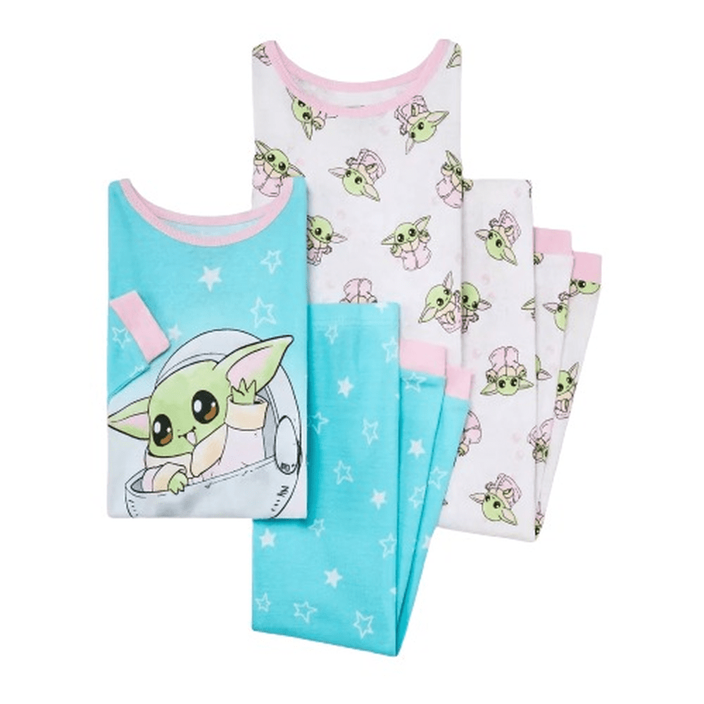 Baby Yoda Toddler Pajamas for Girls Kids Cotton PJs 4 Piece Sizes 3T5T