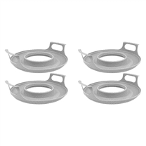 4 Pack Microwave Bowl Holder with Handles - Cool Plate,Microwave Tray