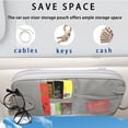 thumbnail image 2 of Car Sun Visor Organizer, Sunvisor Organizers With Sunglasses Holder Clip, With Double Zippers, Card Sleeve Pocket Organizer For Car Interior Truck SUV Storage Pouch-black, 2 of 6