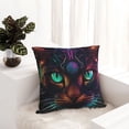 thumbnail image 6 of Fuzoiu Futuristic Cat Warrior Print Square Pillow Cover,Hidden Zipper Design,Luxury Square Pillow Case, Throw Pillow,Couch Cushion-26"x26", 6 of 7