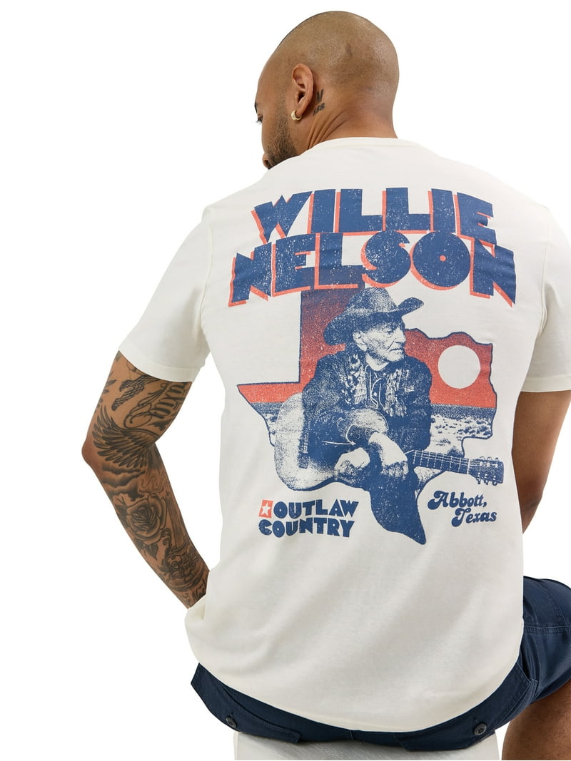 Wrangler® Men's Short Sleeve Willie Nelson Graphic Tee, S-3XL