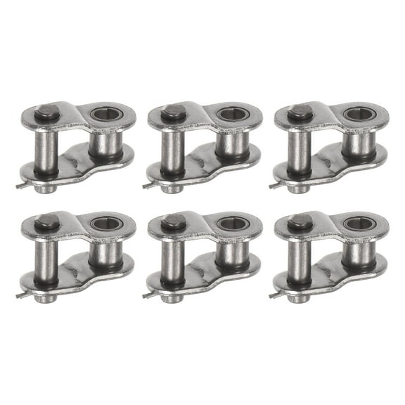 Uxcell 6Pack #25 Chain Offset Half Link Roller 1/4" Pitch Stainless Steel for 04C Chain