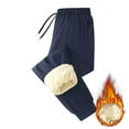 thumbnail image 6 of Men's Winter Heavyweight Joggers Sherpa Fleece Lined Sweatpants, Active Drawstring with Zipper Pockets, 6 of 6