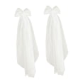 thumbnail image 3 of Tachiuwa 1 Pair Wedding Shoulder Veils Dresses Accessories Party Decor Short Bridal Veils White, 3 of 9