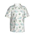 thumbnail image 2 of Balery Whale And Turtle Print Men's Hawaiian Shirts Short Sleeve Beach Shirt Relaxed Fit Vacation Button Down Shirts-Small, 2 of 9