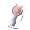 thumbnail image 3 of PONPRNGY Mini Personal Fan Handheld, Small Portable Handheld Fan, Battery Operated, USB Rechargeable Face Makeup Lashes Desk Fan, for Women, Men, Indoor, 3 of 6