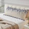 thumbnail image 4 of Vintage Navy Blue Roses Body Pillow Covers 20"x54", Spring Floral Elegant Pastoral Retro Art Soft Brushed Microfiber Breathable Throw Pillow Covers, Pillowcase with Zipper for Couch Sofa Bedroom, 4 of 9